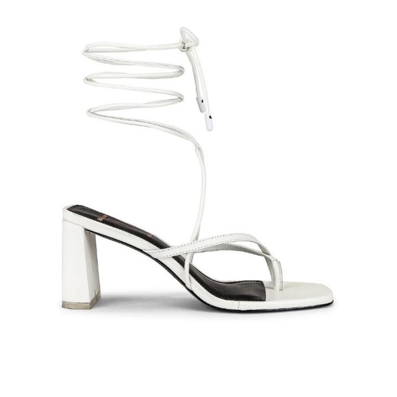 Black Suede Studio Delilah Sandal in White, Size: 8 - Picture 3 of 9